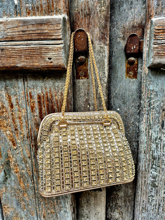 POCHETTE CLUTCH MULTICOLOR ORO