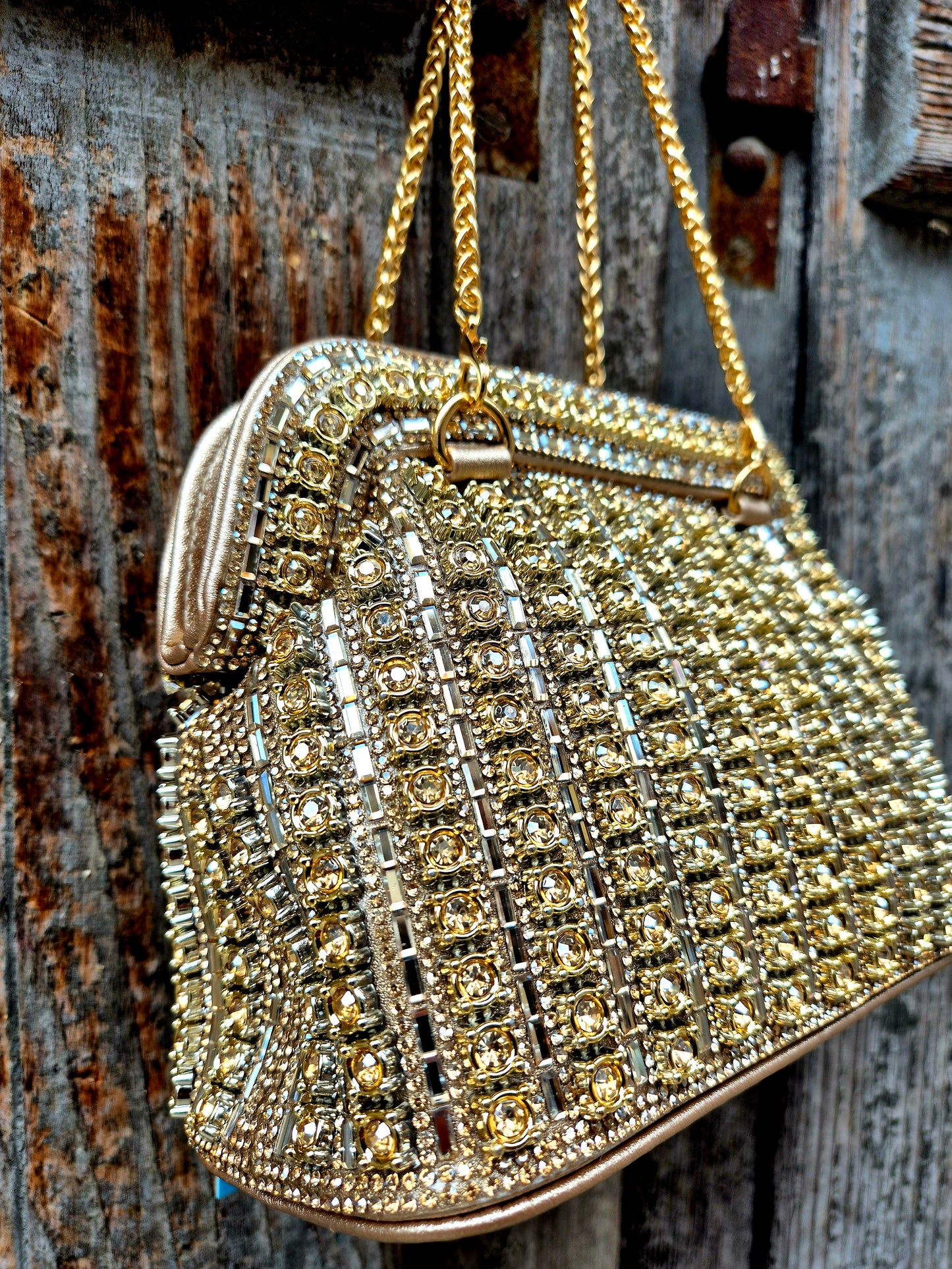 POCHETTE CLUTCH MULTICOLOR ORO