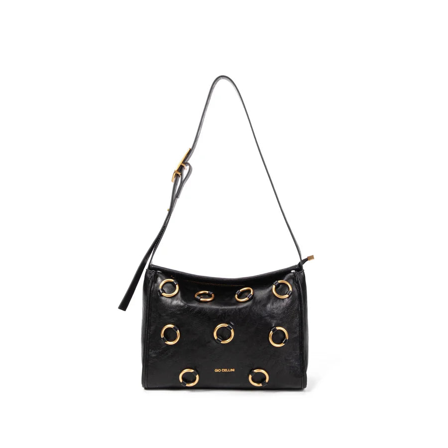 BORSA A SPALLA CON CERCHI ORO GIO CELLINI