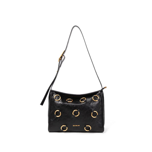 BORSA A SPALLA CON CERCHI ORO GIO CELLINI